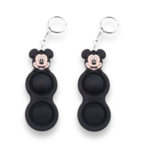 (10) Lot of Mickey Mouse Wholesale Simple Dimple Keychain Push Pop Fidget Toy - Picture 2 of 3